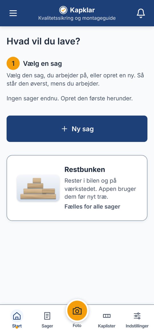 Kapklar: startsiden